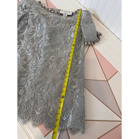 Vintage Mary McFadden Designers Couture Metallic Thread Beaded Set 2-Piece Sz 6 - Picture 6 of 10